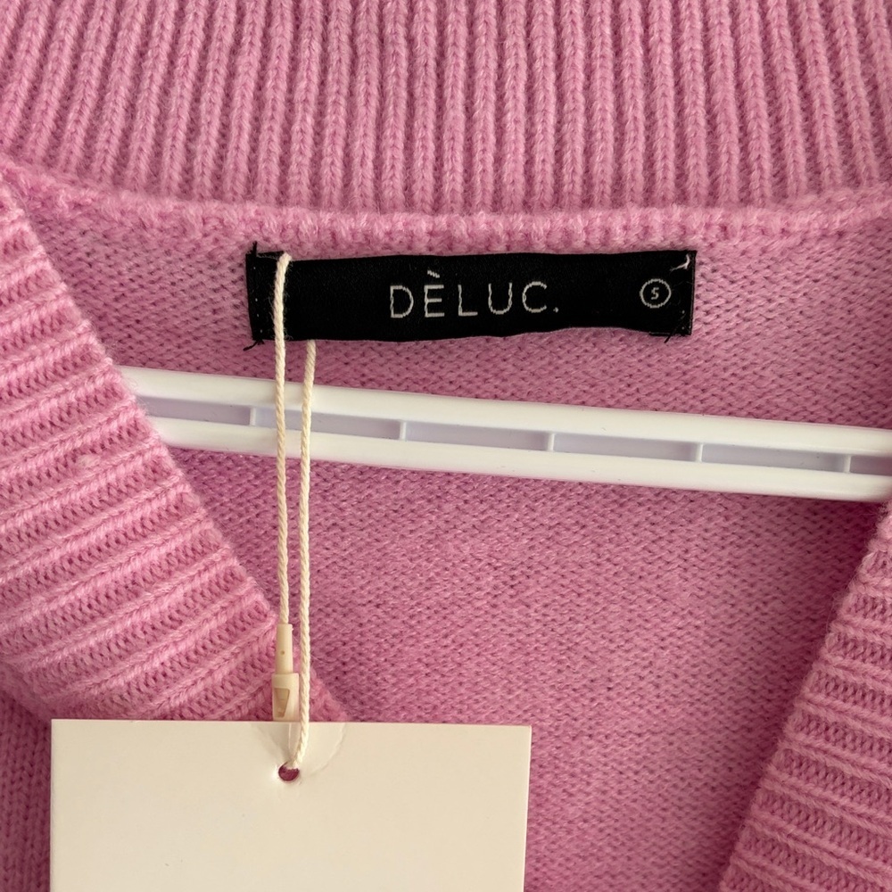 DELUC Livorno Pink Crew Neck Sweater size small - Picture 6 of 7